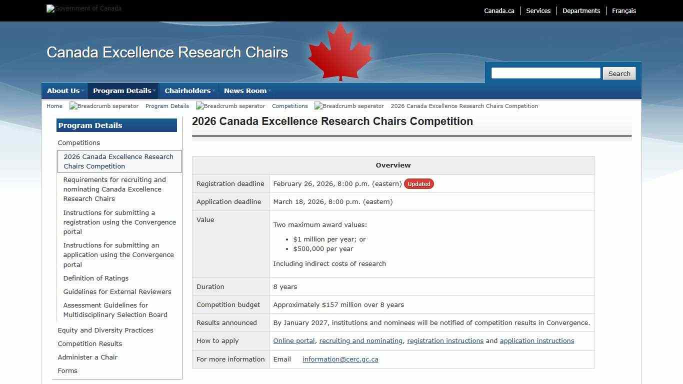 Canada Excellence Research Chairs - Home